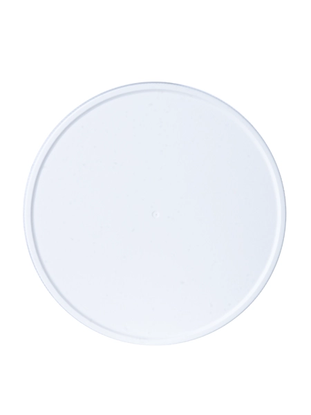 White PP Plastic 120-400 Ribbed Skirt Lid – L271WHH5