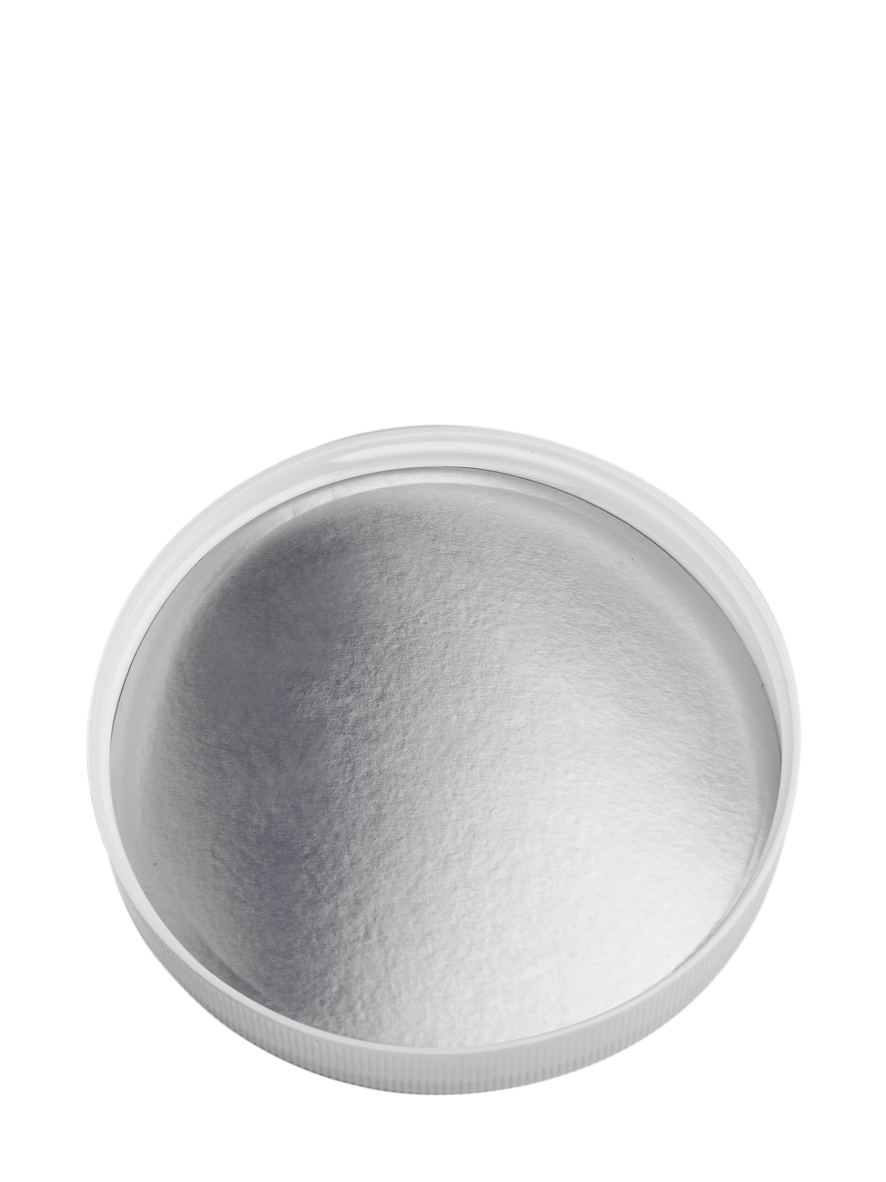 White PP Plastic 120-400 Ribbed Skirt Lid – L271WHH5