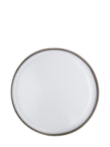 White metal 43-400 lid with standard plastisol liner