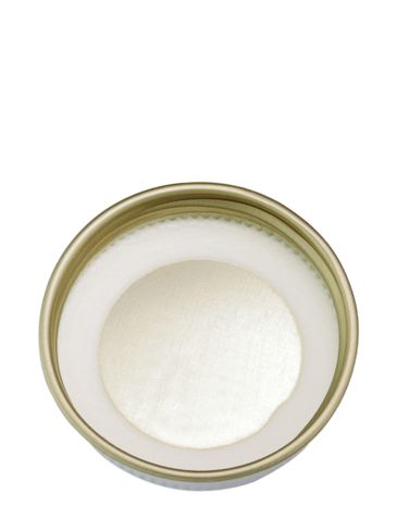 White metal 43-400 lid with standard plastisol liner