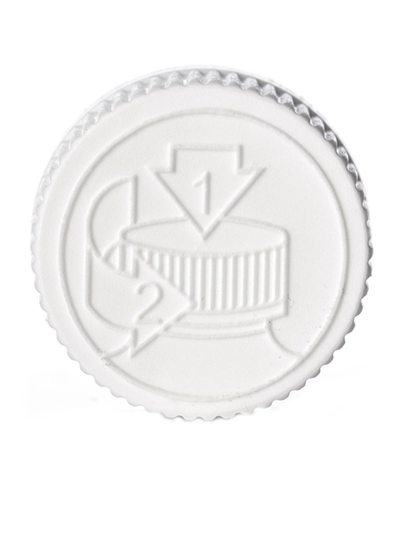 White PP Plastic 20-400 Child-Resistant Cap – L303