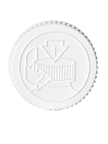 White PP Plastic 24-400 Child-Resistant Cap – L306
