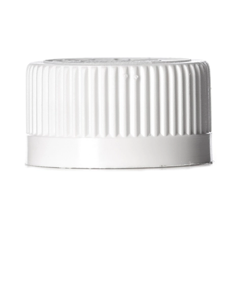White PP Plastic 24-400 Child-Resistant Pictorial Lid – L306WHH4