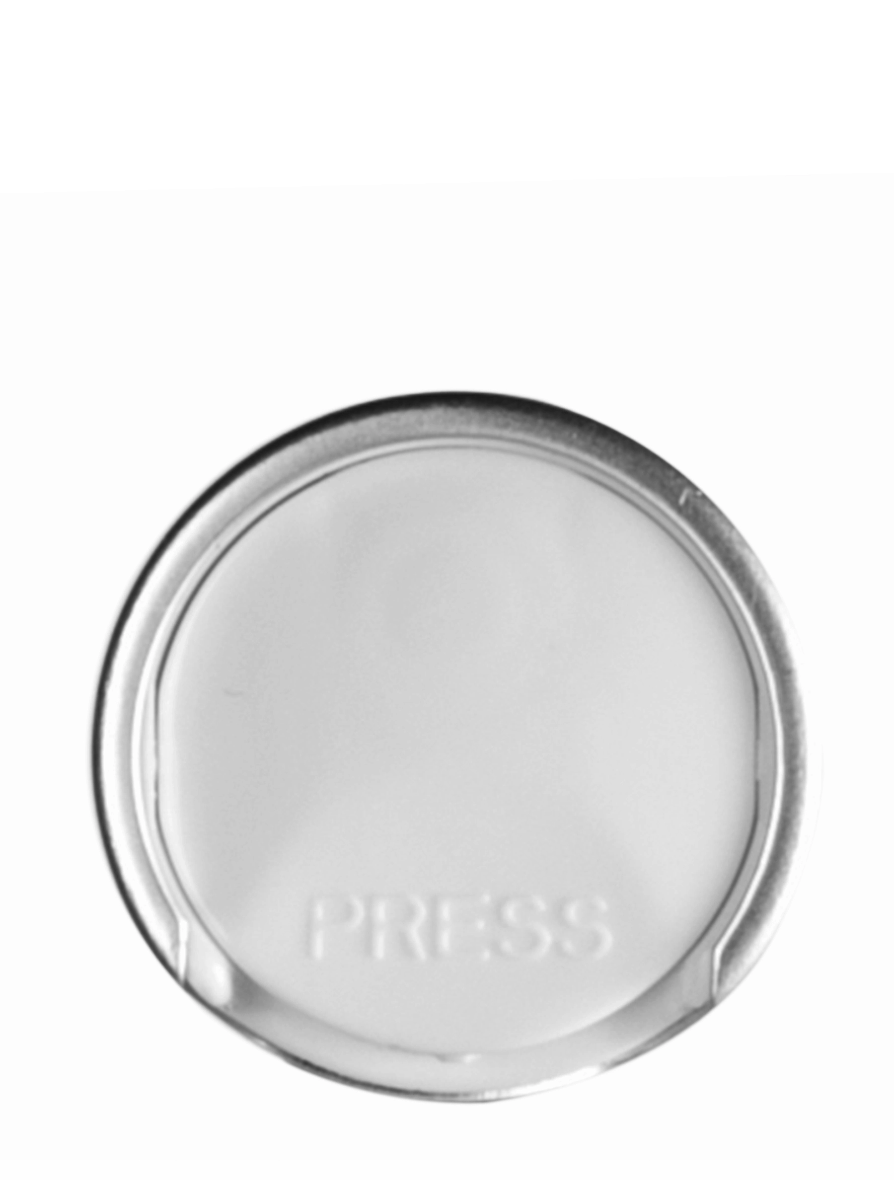 White PP and Brushed Aluminum Shell 20-410 Smooth Skirt Disc Top Cap – L311SL