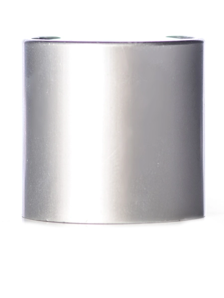 White PP and Brushed Aluminum Shell 24-410 Smooth Skirt Disc Top Cap – L312P