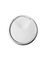 White PP and brushed aluminum shell 24-410 smooth skirt unlined disc top cap (.305 inch orifice)