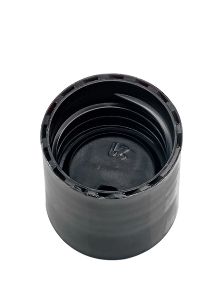 Black PP Plastic 20-410 Smooth Skirt Flat Disc Top Unlined Lid – L317B
