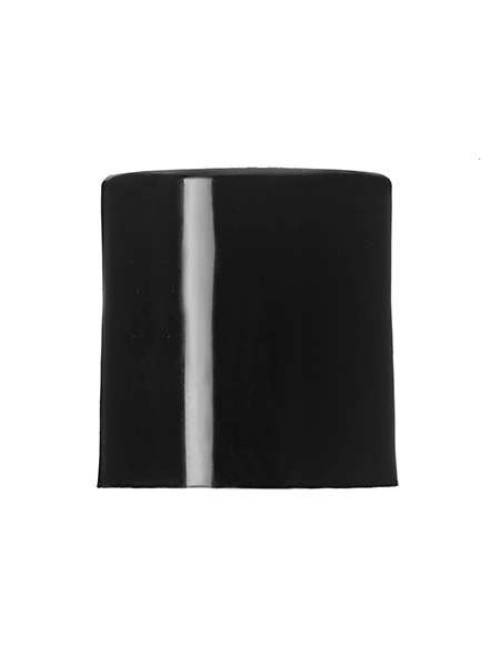Black PP Plastic 20-410 Smooth Skirt Flat Disc Top Unlined Lid – L317B