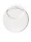 White PP plastic 20-410 smooth skirt unlined disc top lid (0.27 orifice)