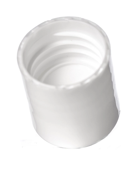 White PP Plastic 20-410 Smooth Skirt Unlined Disc Top Lid – L317W