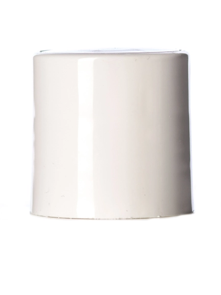 White PP Plastic 24-410 Smooth Skirt Disc Top Lid – L320WPS