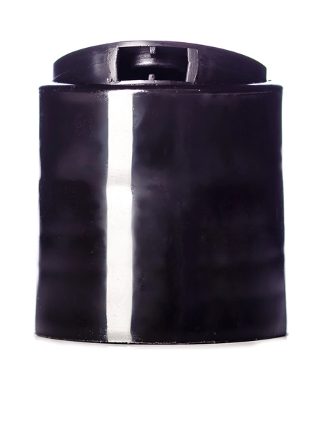 Black PP Plastic 28-410 Smooth Skirt Unlined Disc Top Lid – L327BK