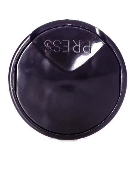 Black PP Plastic 28-410 Smooth Skirt Unlined Disc Top Lid – L327BK