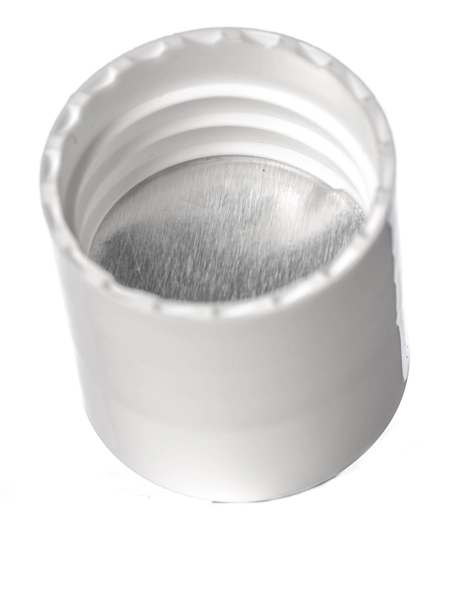 White PP Plastic 28-410 Smooth Skirt Disc Top Lid – L327WHH12