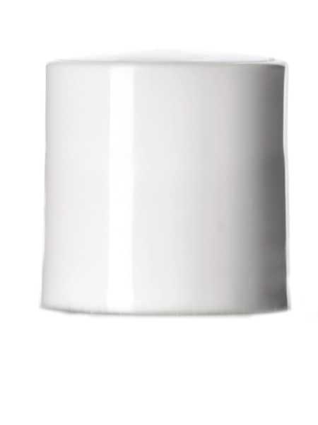 White PP Plastic 28-410 Smooth Skirt Disc Top Lid – L327WHH12