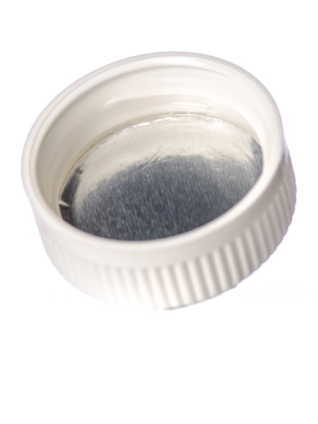 White PP Plastic 38-400 Child-Resistant Cap – L338