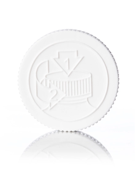 White PP Plastic 45-400 Child-Resistant Cap – L340