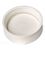 White PP plastic 45-400 child-resistant cap with printed pressure sensitive (PS) liner