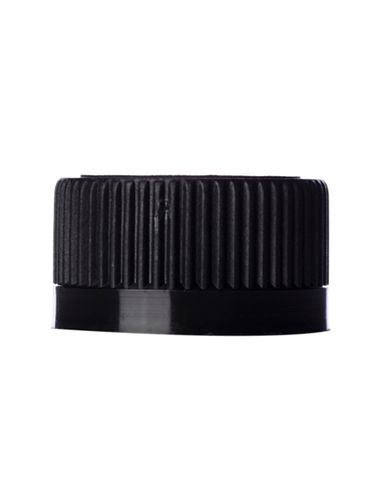 Black PP plastic 24-400 child-resistant lid with foam liner