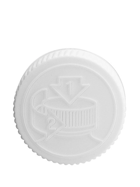 White PP Plastic 33-400 Child Resistant Lid – L353WHH64