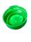 Green LDPE plastic 38SS ribbed snap screw tamper-evident dairy lid