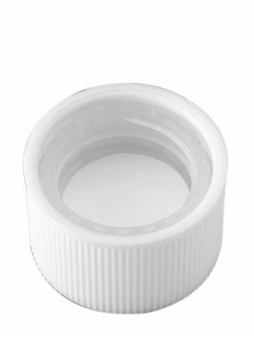 White PP plastic 20-400 child-resistant cap with universal heat induction seal (HIS) liner