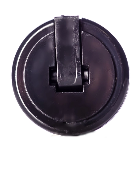 Black PP Plastic 24-410 Ribbed Skirt Spouted Dispensing Lid – L381