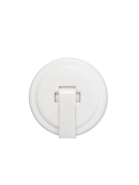 White PP Plastic 24-410 Ribbed Skirt Spouted Dispensing Lid – L381WH