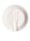 White PP plastic 28-400 ribbed skirt spouted dispensing cap