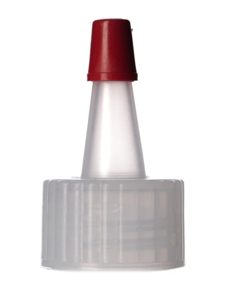 Natural-Colored LDPE Plastic 20-410 Ribbed Skirt Yorker Spout – L406