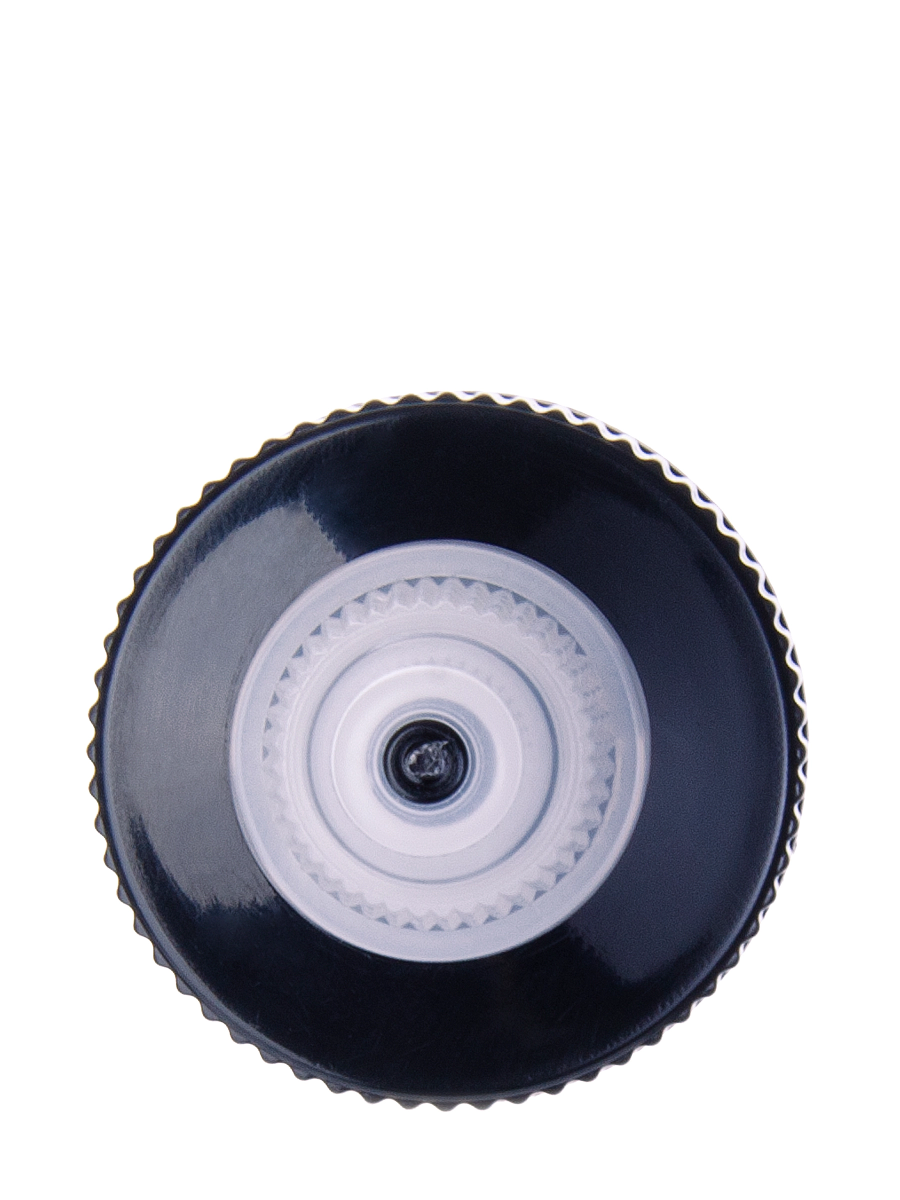 Black HDPE Plastic 24-400 Ribbed Skirt Twist-Open Dispensing Lid – L408BKNTP5