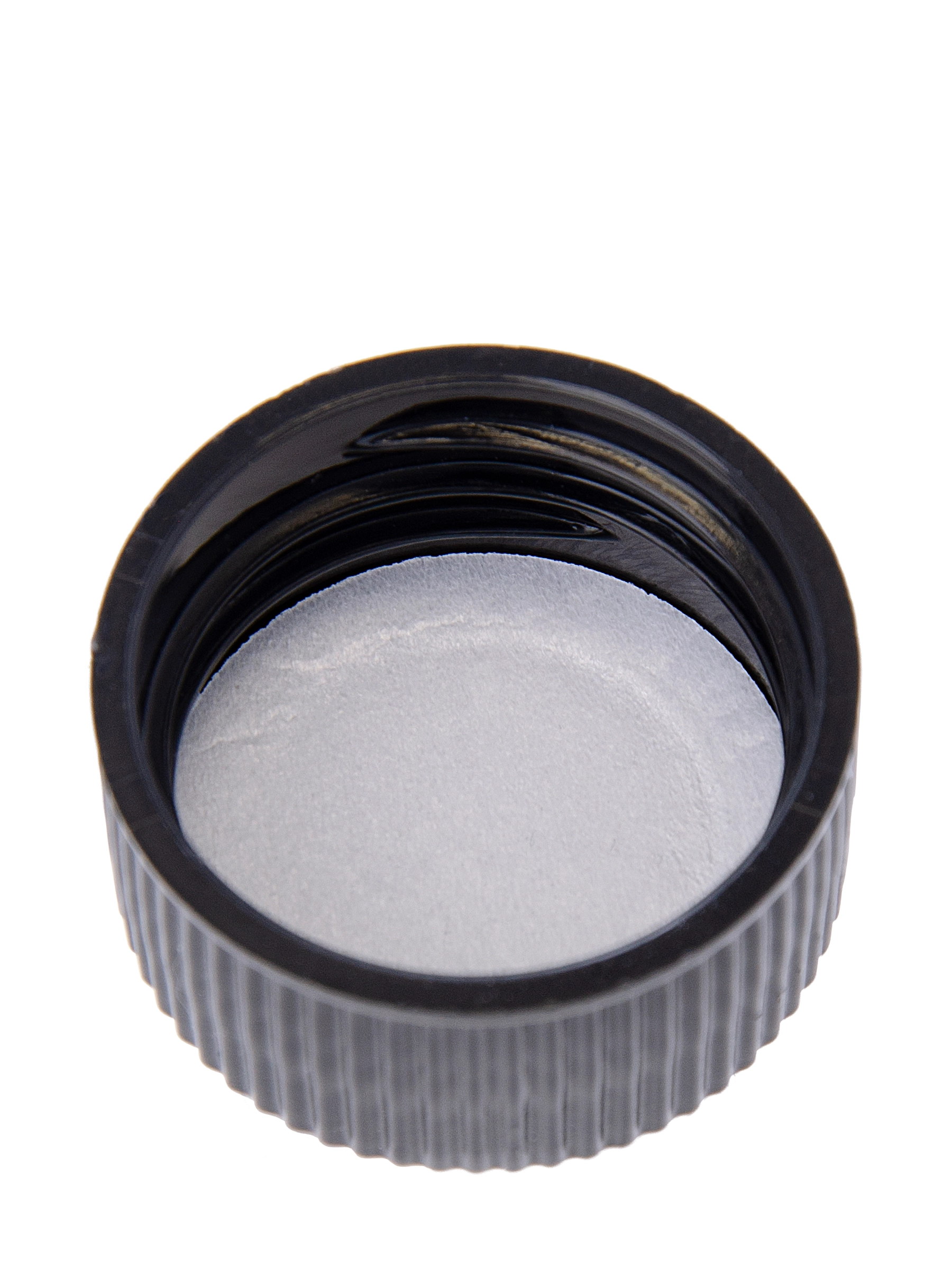 Black HDPE Plastic 24-400 Ribbed Skirt Twist-Open Dispensing Lid – L408BKNTP5