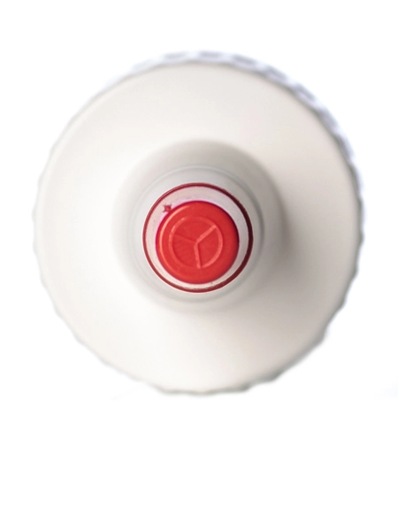 White LDPE Plastic 24-410 Ribbed Skirt Unlined Yorker Spout – L412