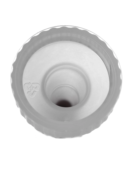 Natural-Colored LDPE Plastic 28-400 Ribbed Skirt Unlined Yorker Spout – L414