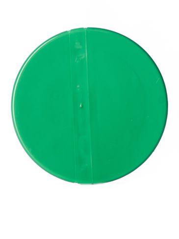 Green PP plastic 53-485 smooth skirt 7-hole flip top sifter spice cap with heat induction seal (HIS) liner