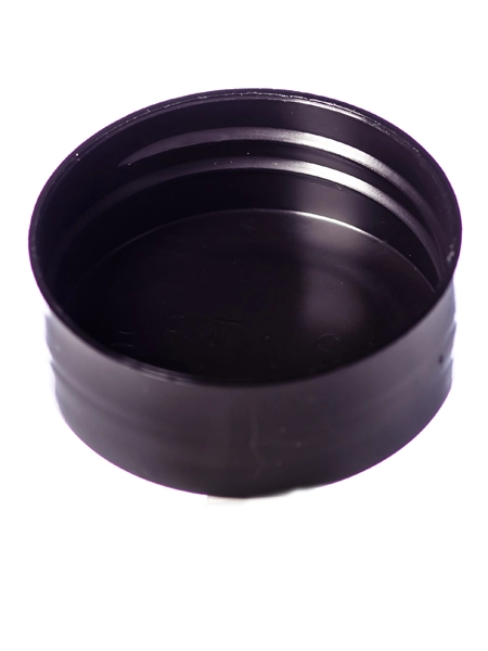 Black PP Plastic 43-485 Smooth Skirt Non-Dispensing Spice Cap – L436B
