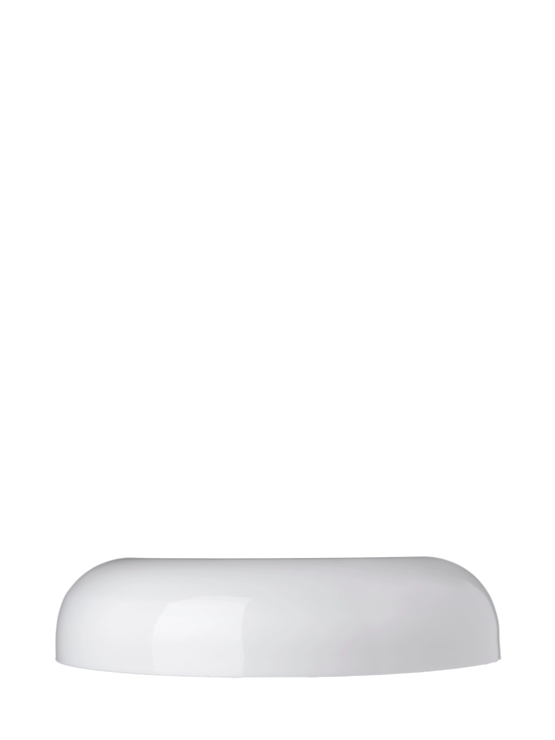 White PP Plastic 70-400 Unlined Dome Lid – L445WH