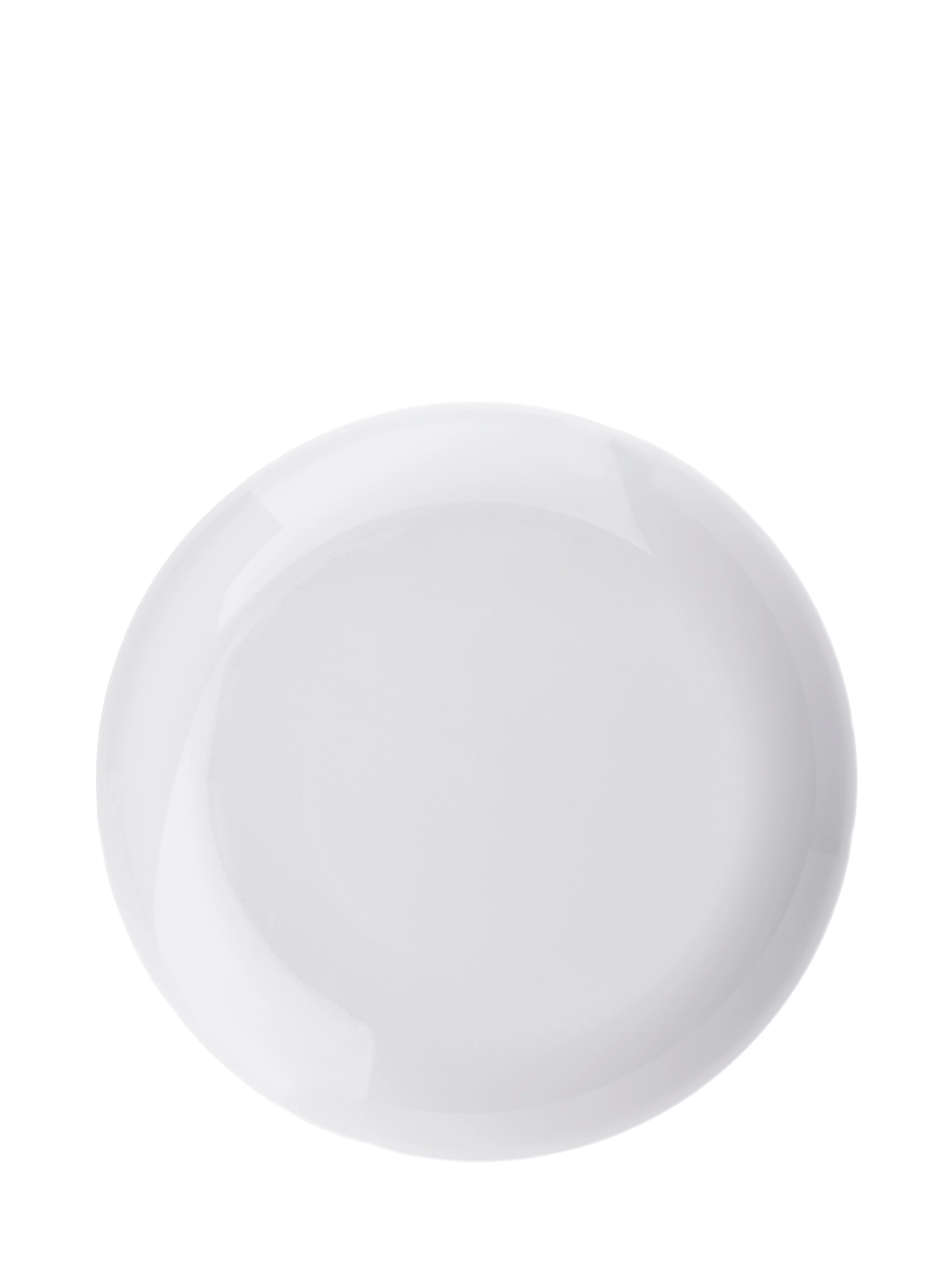 White PP Plastic 70-400 Unlined Dome Lid – L445WH
