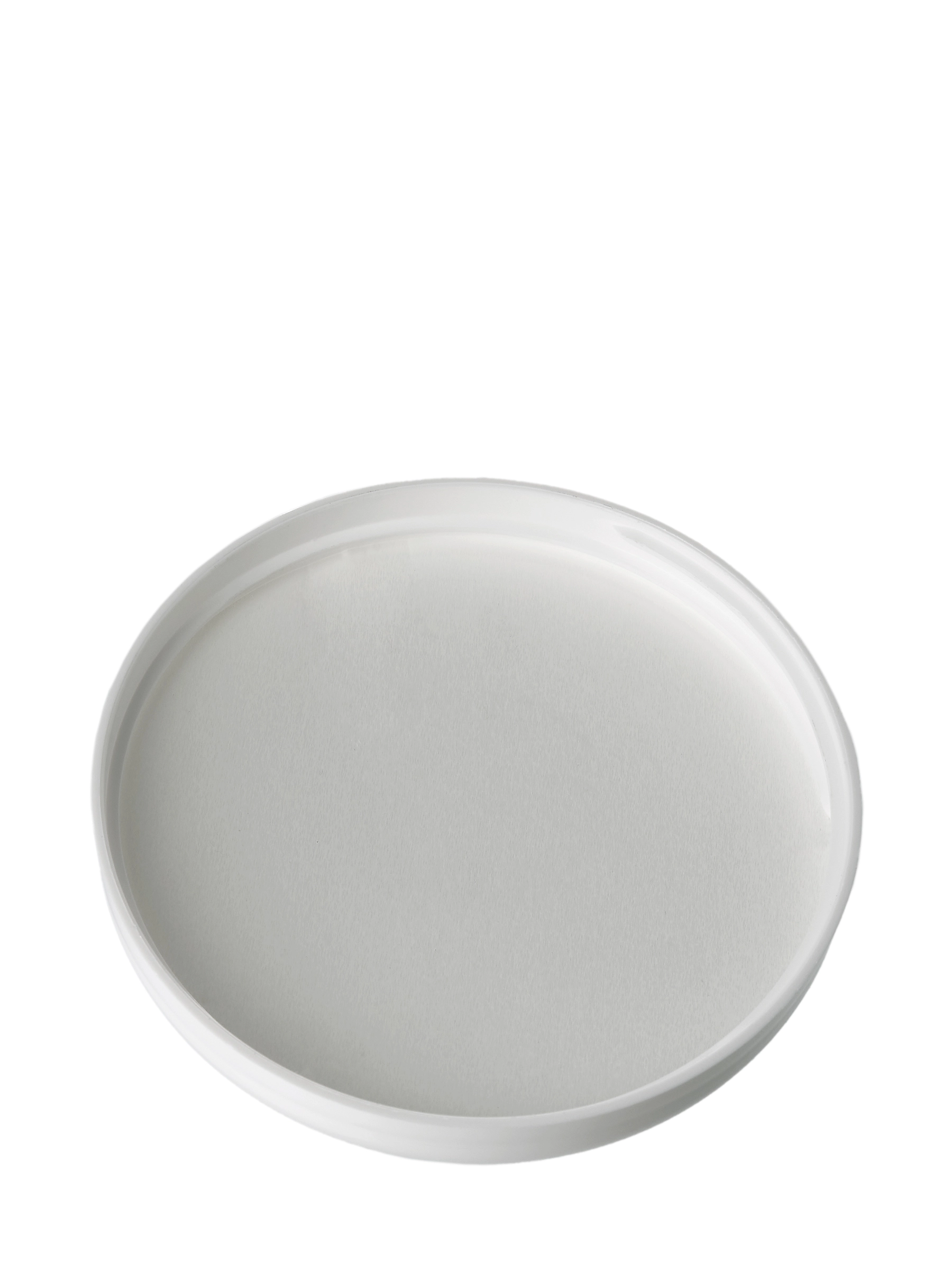 White PP Plastic 89-400 Dome Lid – L446WHP1