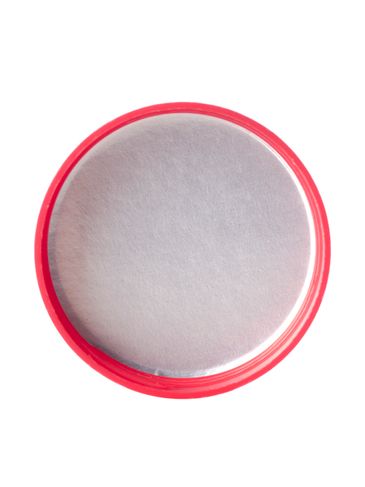 Red PP plastic 48-485 smooth skirt 5-hole flip top sifter spice lid with heat induction seal (HIS) liner