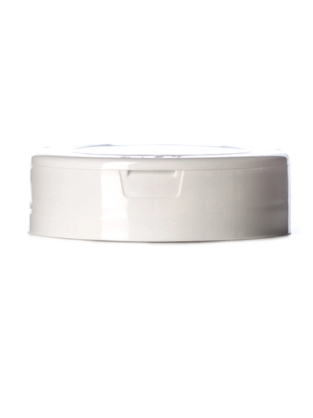 White PP Plastic 63-485 Smooth Skirt 7-Hole Flip Top Sifter Spice Lid – L456