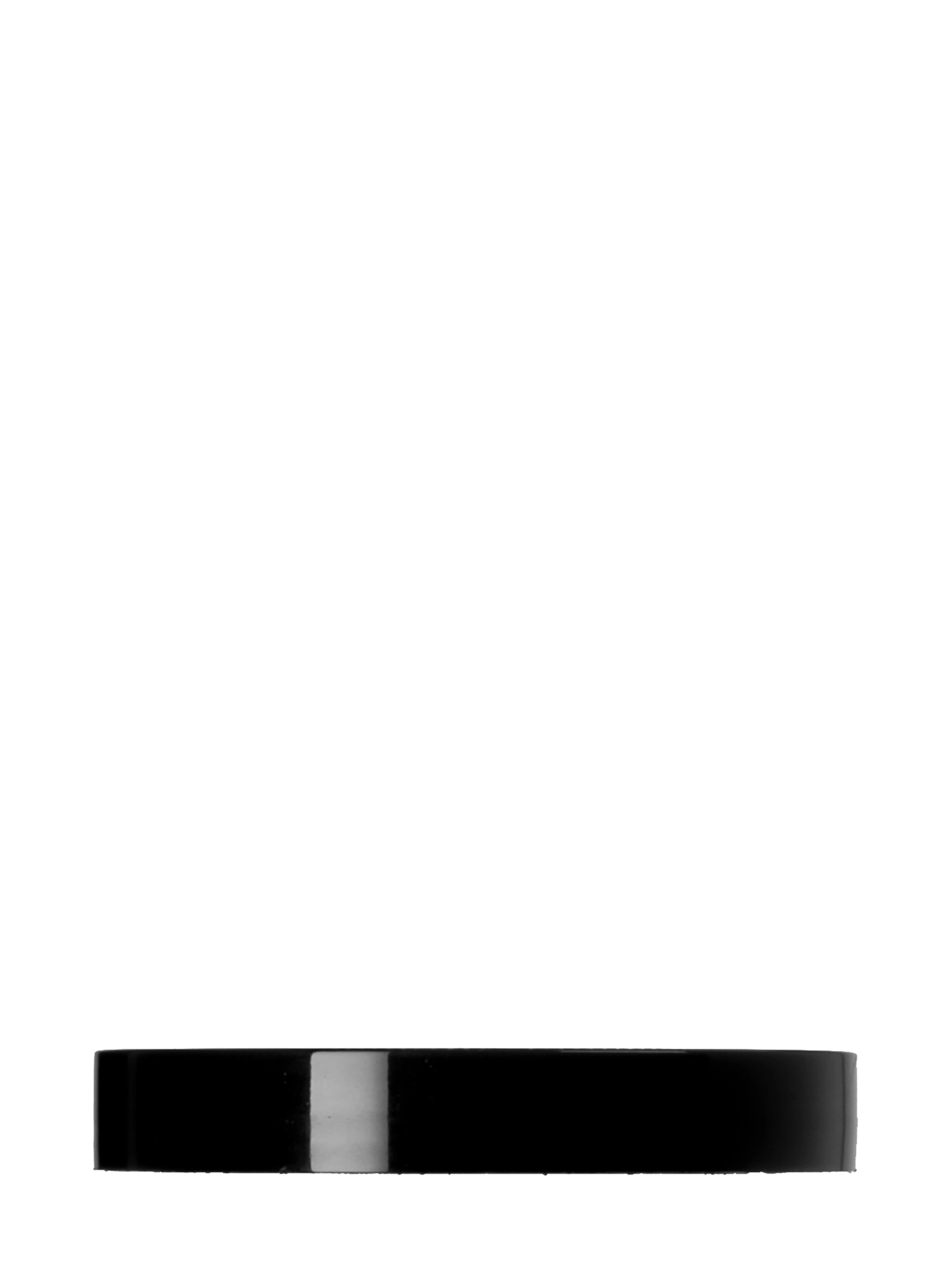 Black PP Plastic 70-400 Smooth Skirt Unlined Lid – L461BK