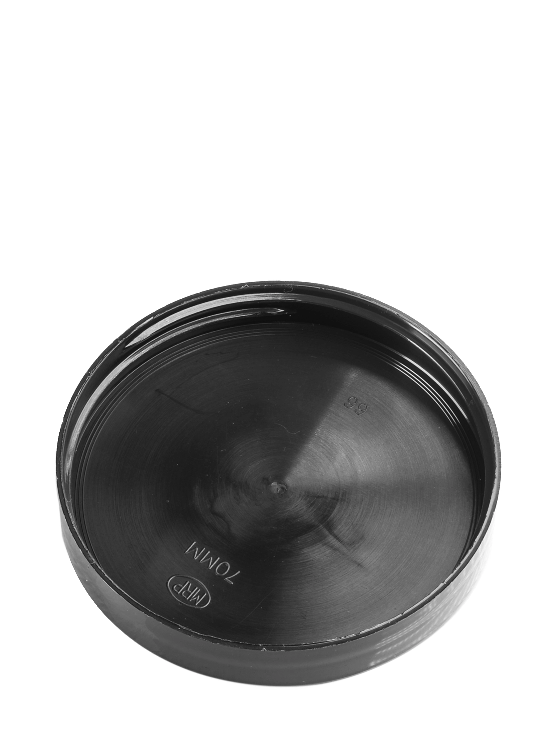 Black PP Plastic 70-400 Smooth Skirt Unlined Lid – L461BK