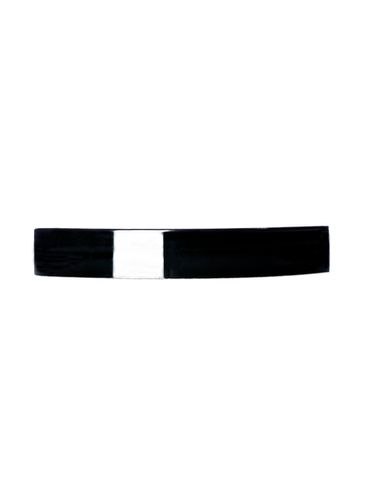 Black PP plastic 70-400 smooth skirt lid with printed universal heat induction seal (HIS) liner