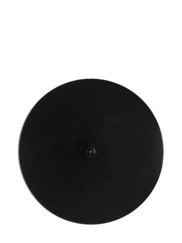 Black PP plastic 70-400 smooth skirt lid with unprinted heat induction seal (HIS) liner (for PET and PVC containers only)