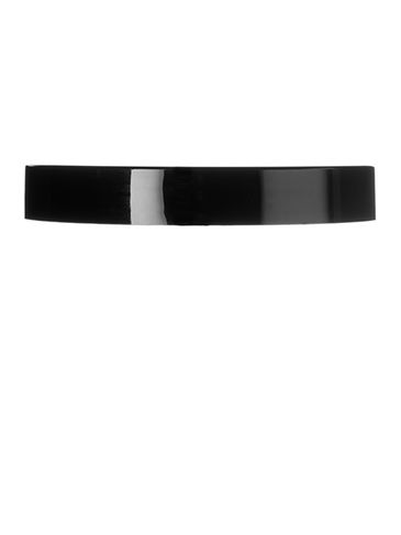 Black PP plastic 70-400 smooth skirt lid with unprinted pressure sensitive (PS) liner (Top Gate)