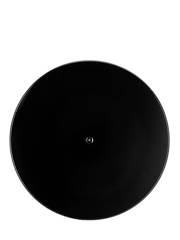 Black PP plastic 70-400 smooth skirt lid with unprinted pressure sensitive (PS) liner (Top Gate)