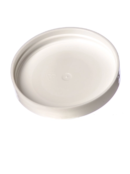 White PP Plastic 70-400 Smooth Skirt Unlined Lid – L461WH