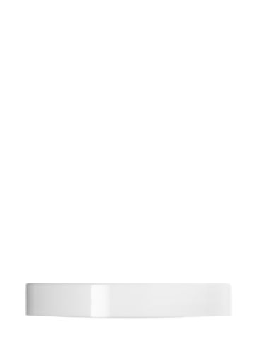 White PP plastic 70-400 smooth skirt lid with unprinted pressure sensitive (PS) liner