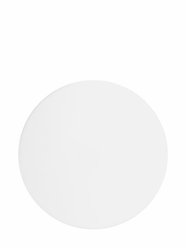White PP plastic 70-400 smooth skirt lid with unprinted pressure sensitive (PS) liner